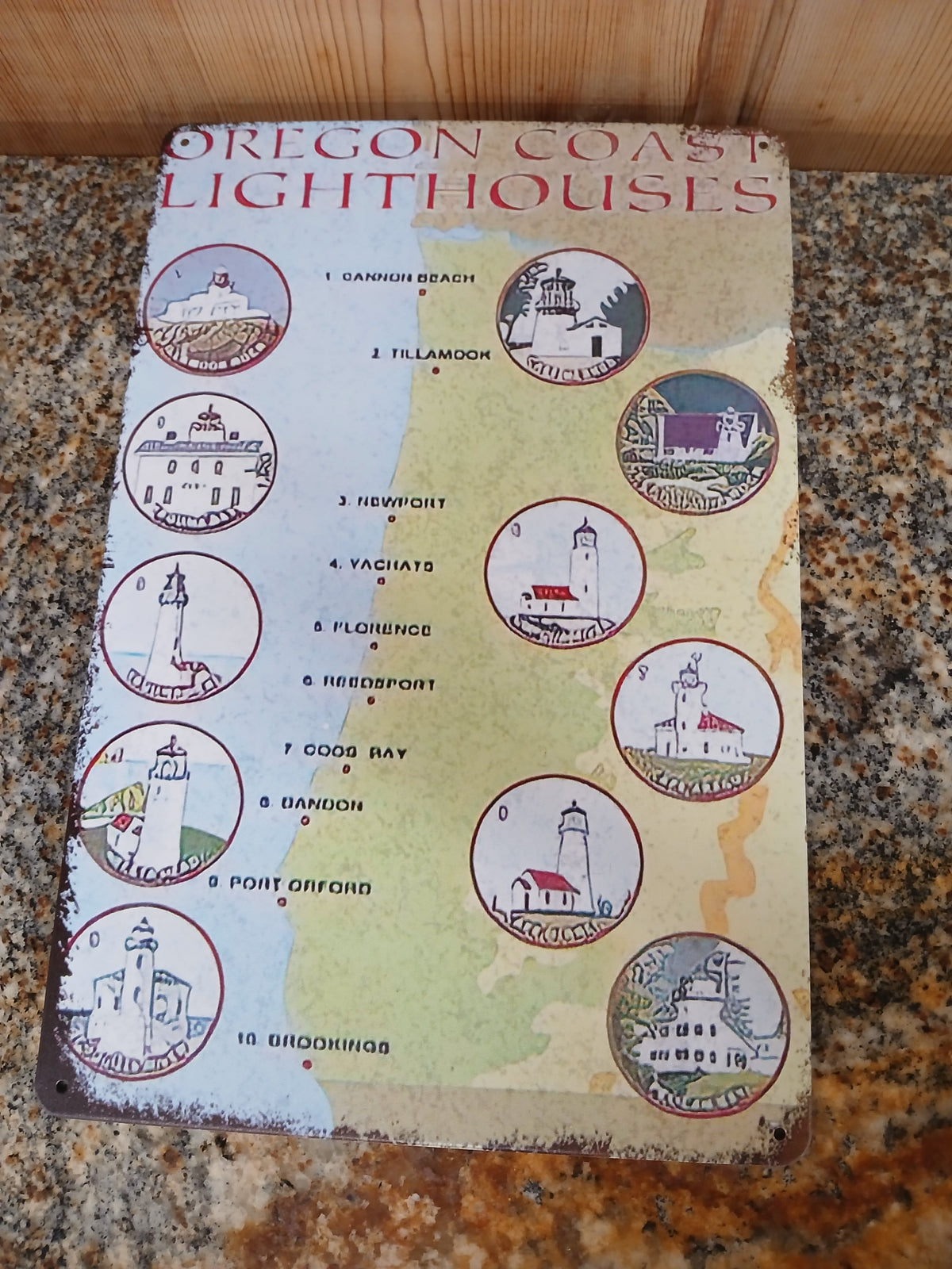 Lighthouse Metal Sign