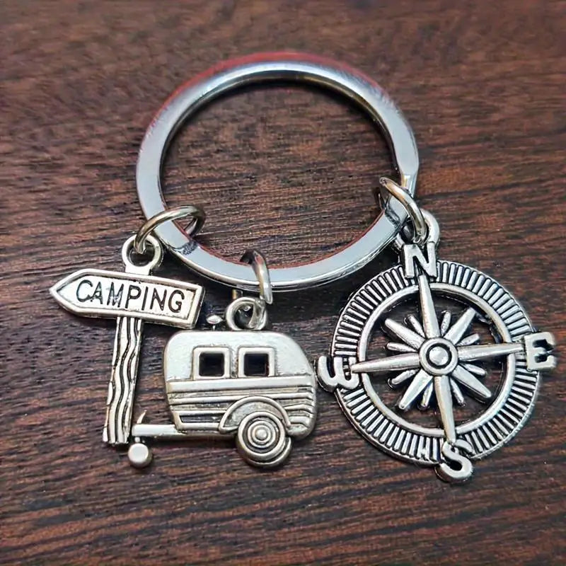 Compass + Camper Keychain