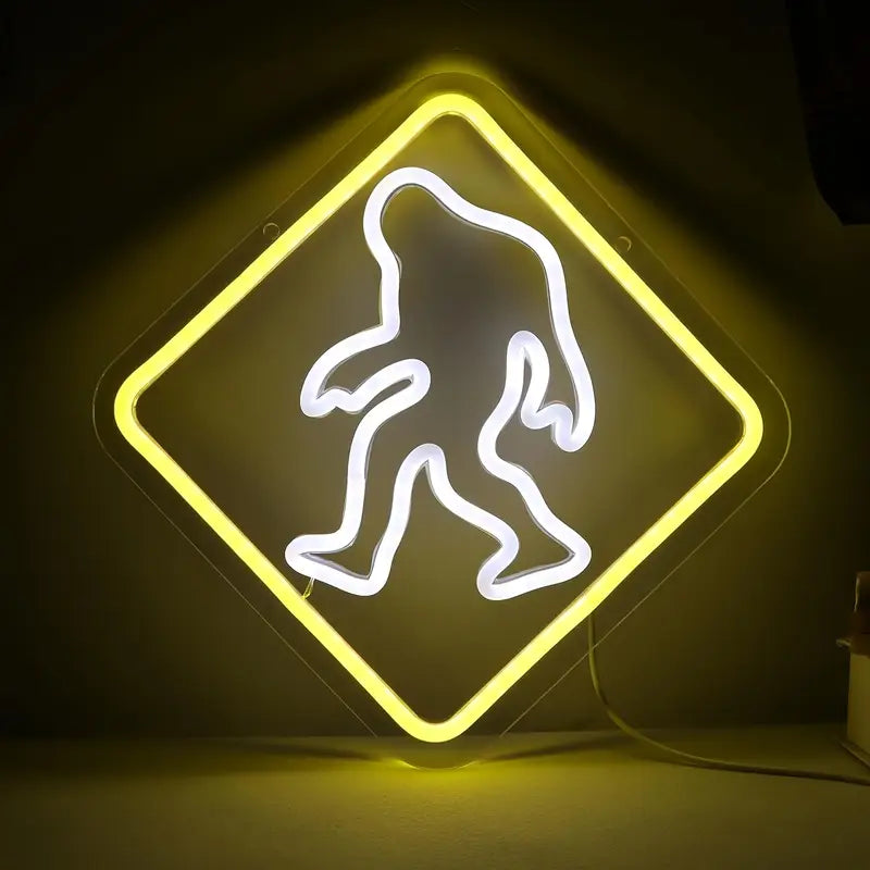 Bigfoot Crossing Neon Sign
