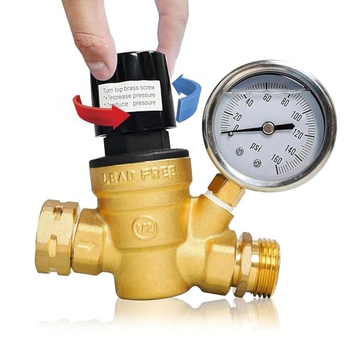 Gauged RV Water Pressure Regulator
