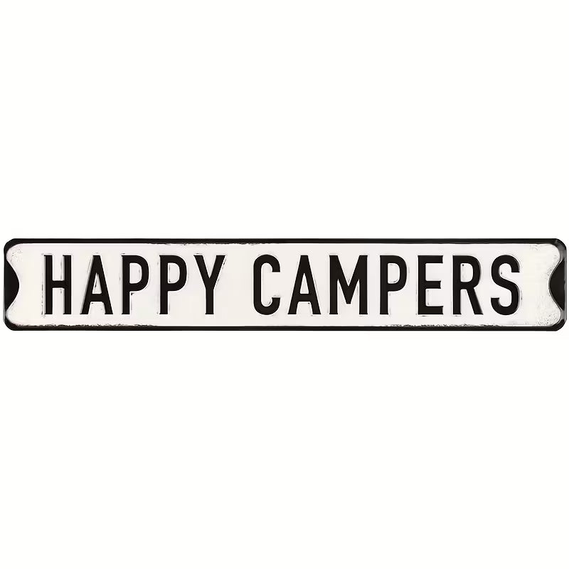 Happy Campers Metal Wall Sign