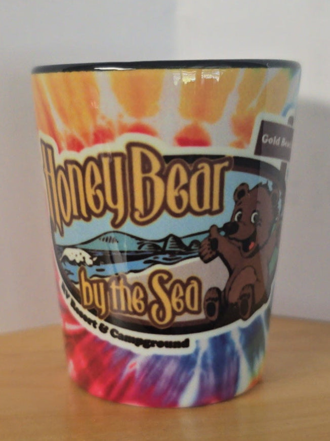 Honey Bear Logo Tie Dye Shot Glass