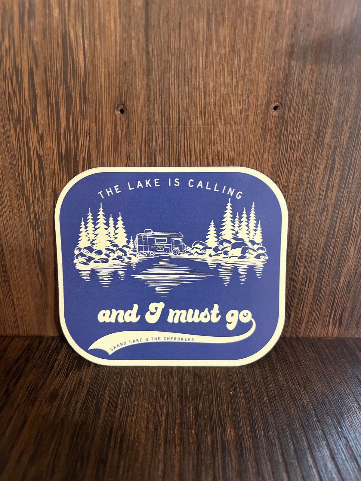The Lake is Calling Grand Lake O' the Cherokees Sticker