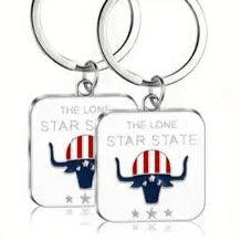 Lone Star State Longhorn Keychain