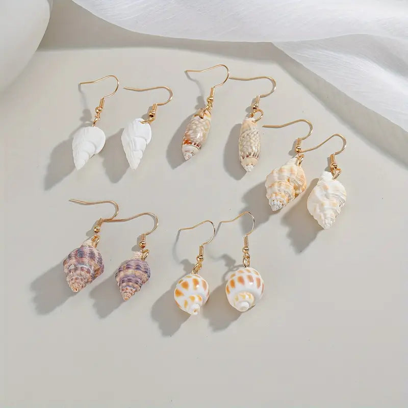 Mini-Conch Seashell Earrings