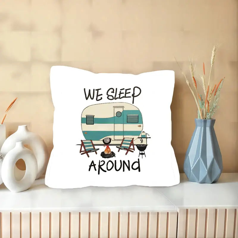 Sleep Around Throw Pillow