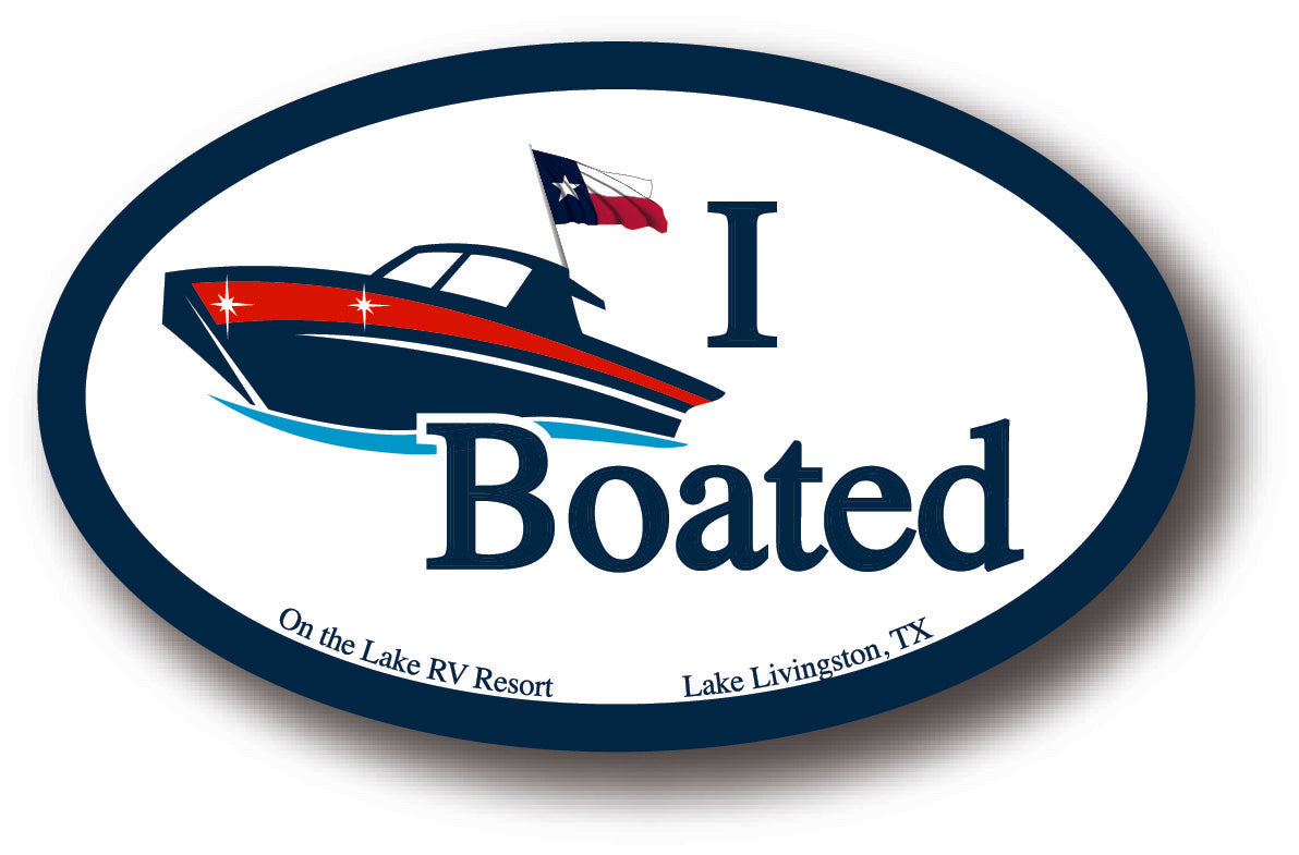 I Boated On the Lake RV Sticker