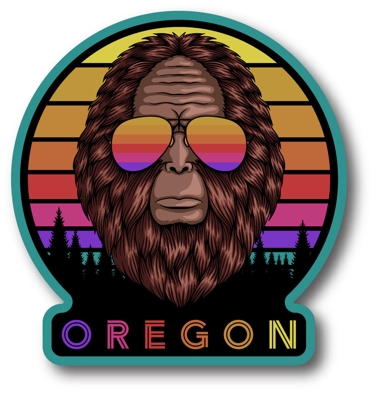 Sasquatch Sunglasses Sticker