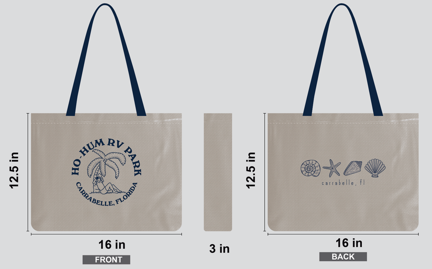 Seashells Carrabelle, FL Ho-Hum Tote Bag