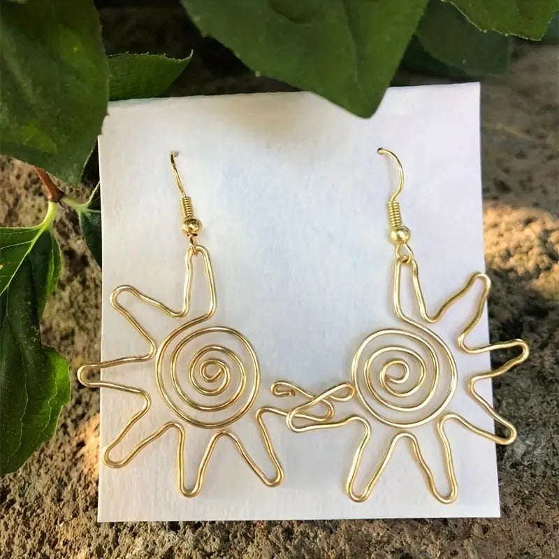 Sunshine Wire Metal Earrings