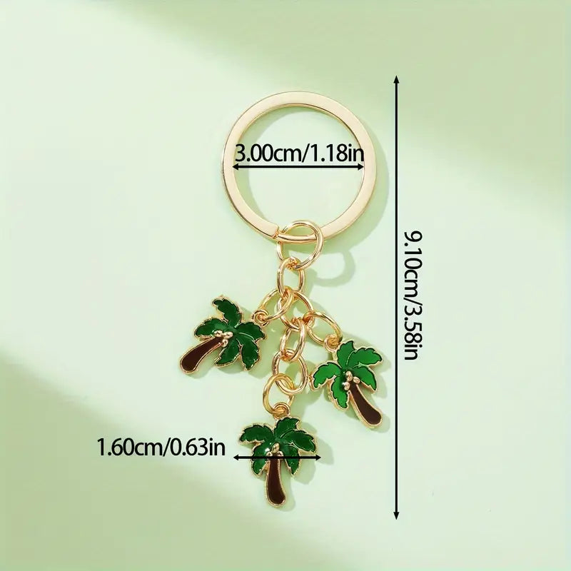 Three Palm Trees Keychain