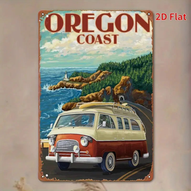 Oregon Coast Metal Sign