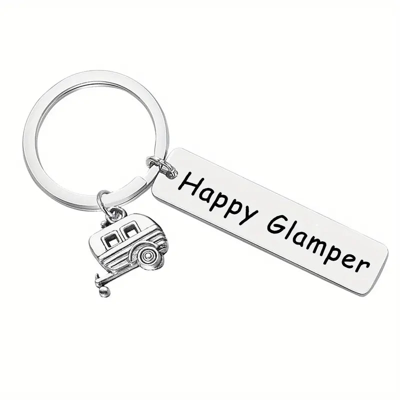 Happy Glamper Keychain