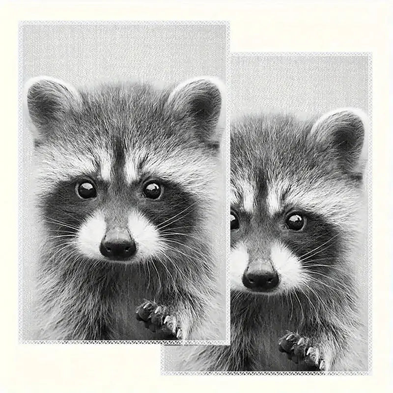 Raccoon Kitchen Tea Towel