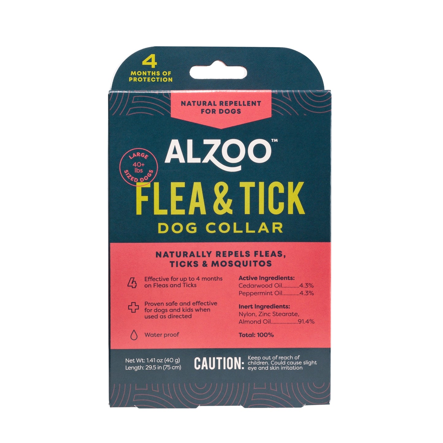 Alzoo Plant-Oil Based Repellent Diffusing Dog Collar Large