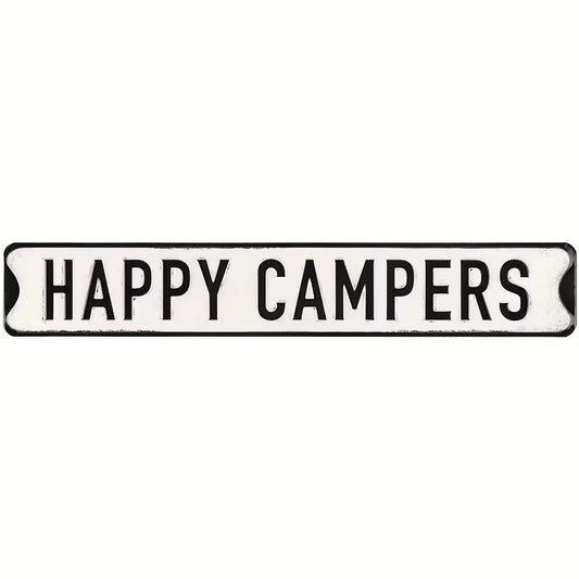 Happy Campers Metal Wall Sign