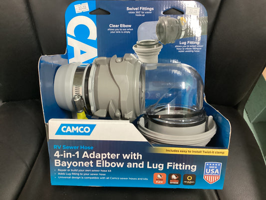 RV Sewer Elbow 4 in 1 Camco