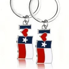 I Heart Texas Flag Keychain