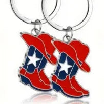Cowboy Hat on Cowboy Boot Keychain