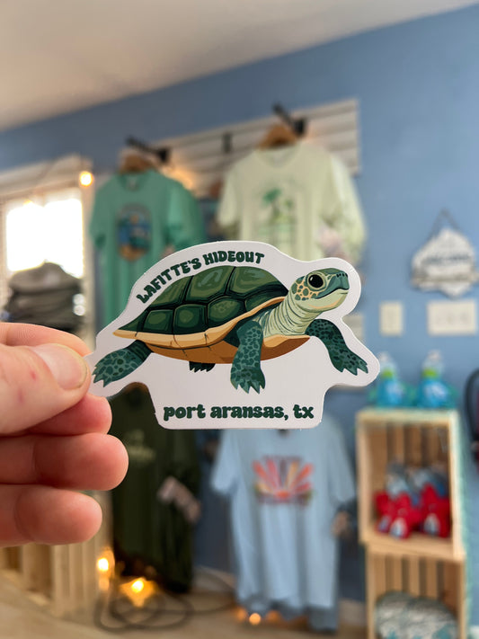 Turtle - LaFitte's Hideout - Port Aransas, TX Sticker