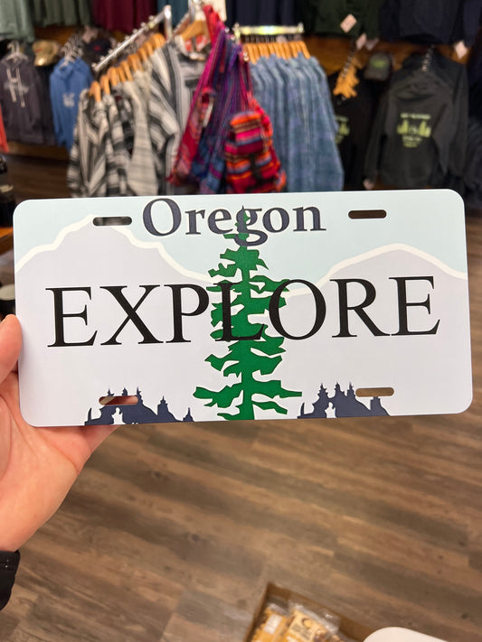 Explore Oregon License Plate