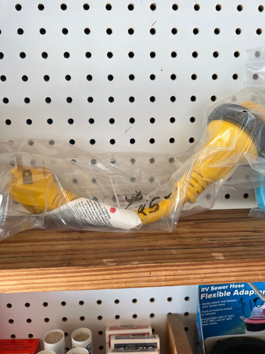Yellow RV Electrical Cord Adapter