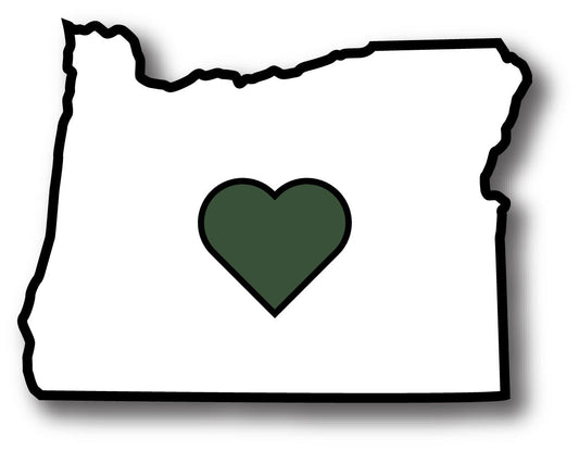 Heart Oregon Sticker
