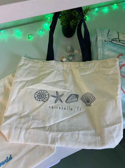 Tote Bag Seashells Carrabelle