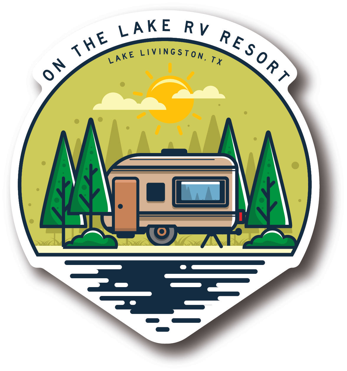 RV On the Lake Lake Livingston, TX Sticker