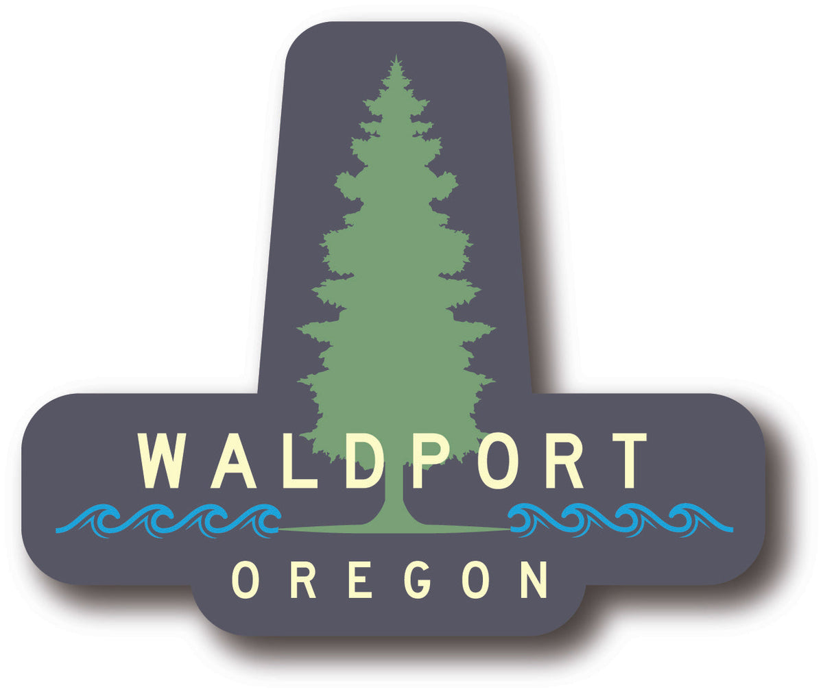 Lone Tree Waldport, Oregon Sticker