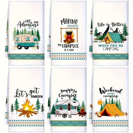 Camping Themed Tea Towels
