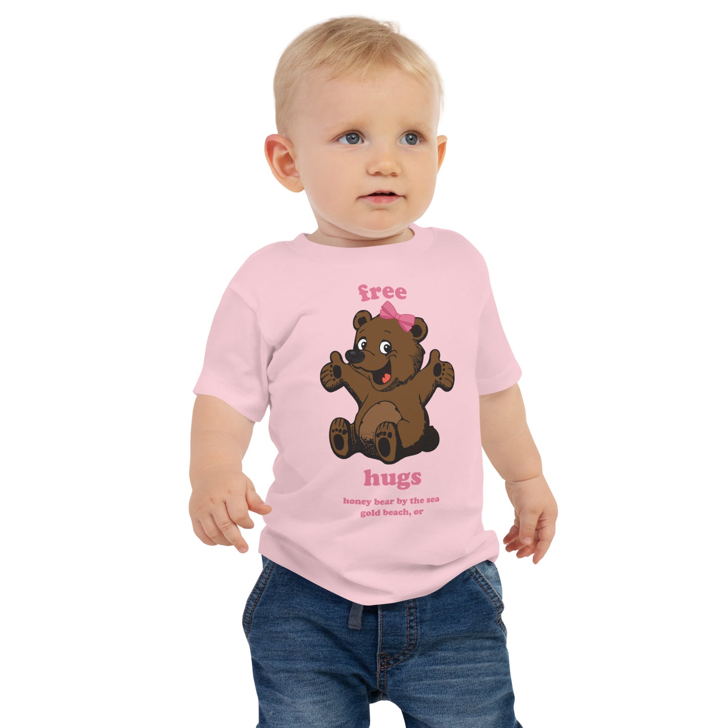 Free Bear Hugs Honey Bear By the Sea Baby Jersey Short Sleeve Tee