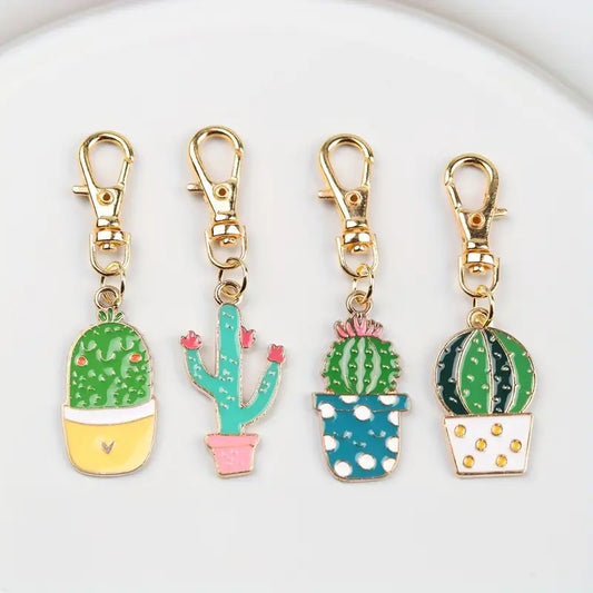 Assorted Cute Cactus Keychains