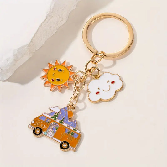 Volkswagen + Sunshine + Clouds Keychain