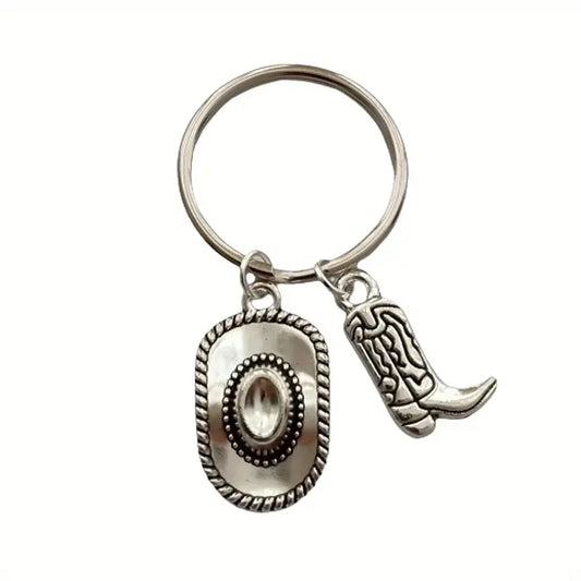 Cowboy Boots + Cowboy Hat Keychain