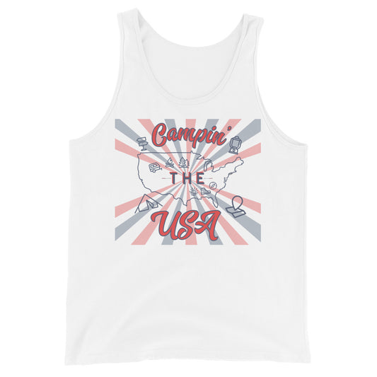 Campin' the USA Unisex Tank Top