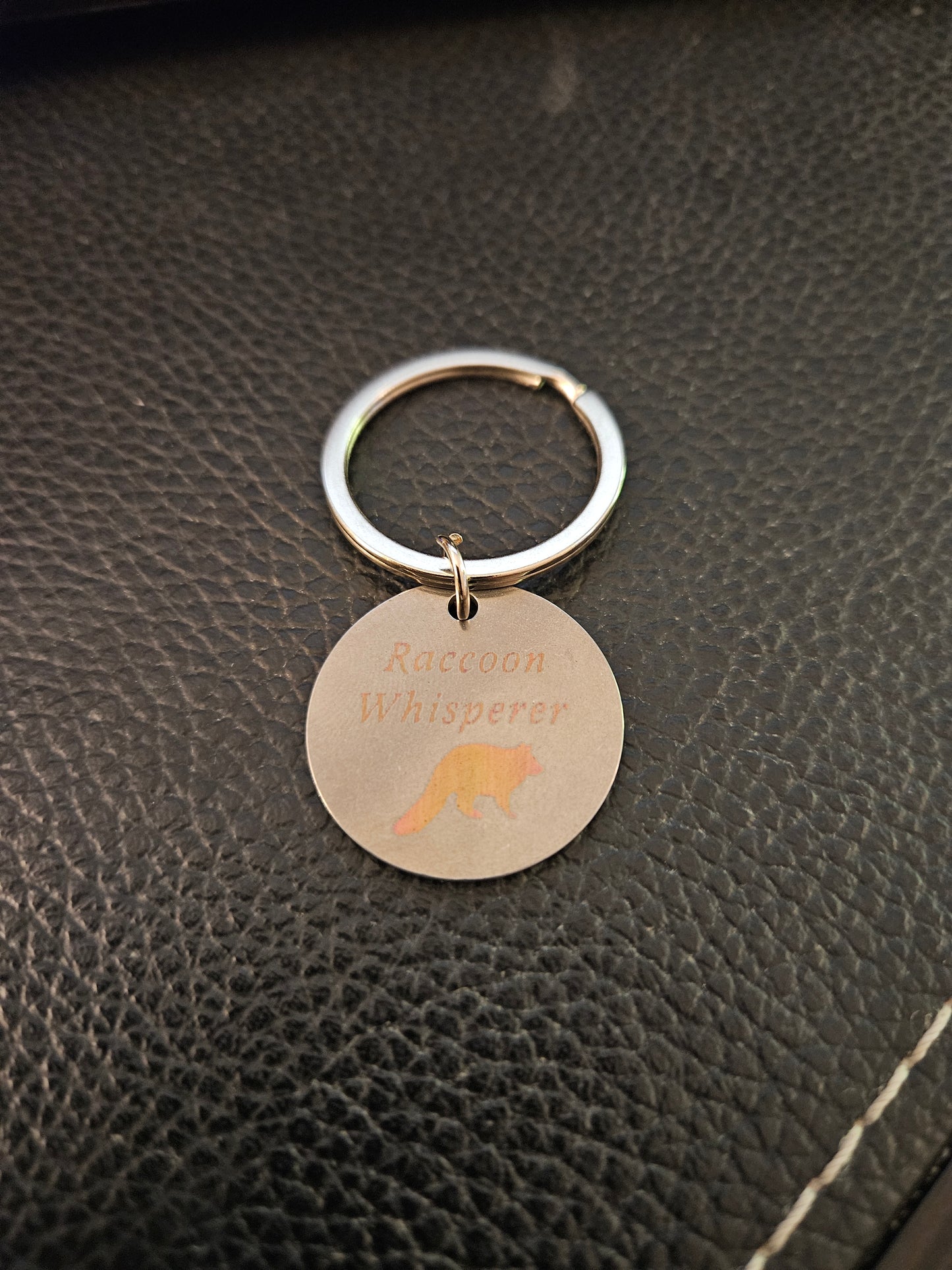 Raccoon Whisperer Keychain
