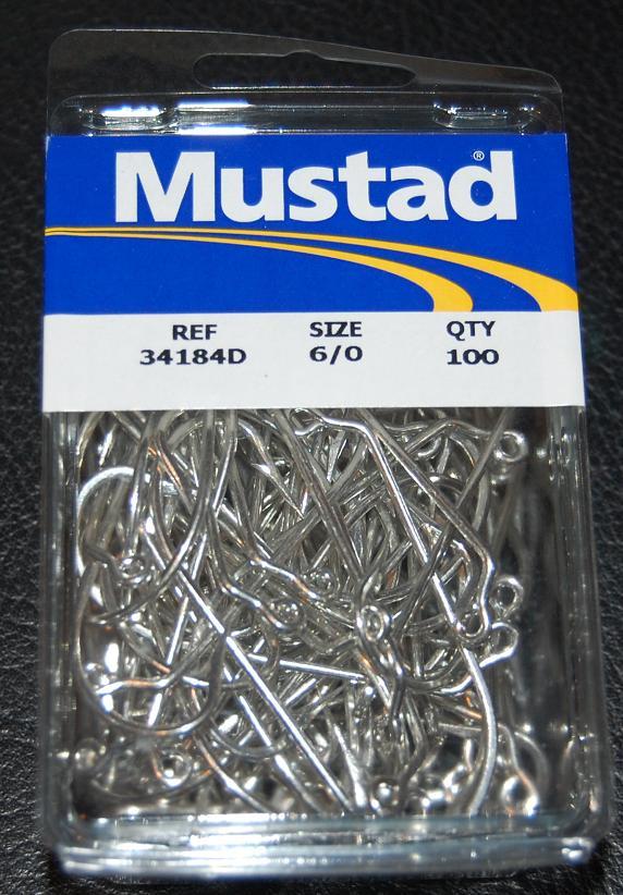 #6/0 Mustad Treble Hooks