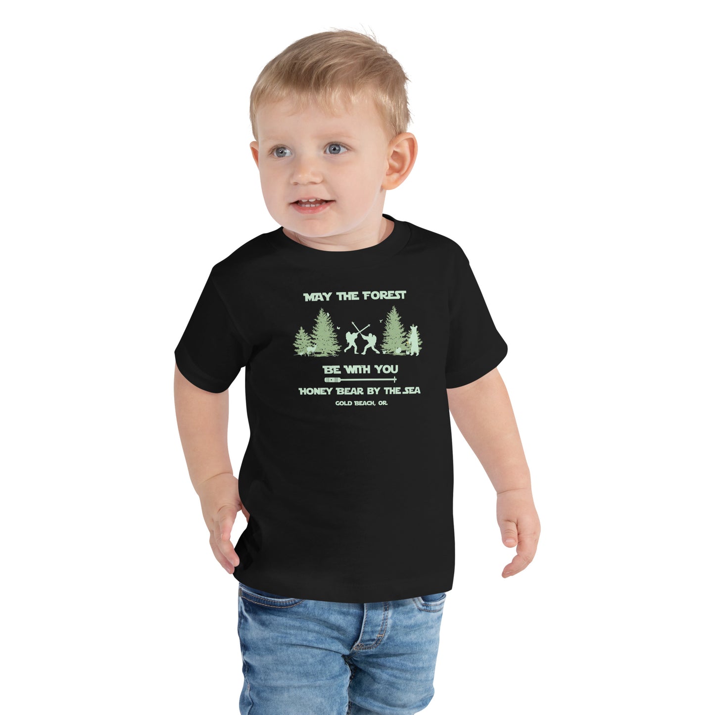 May the Forest Be With You Honey Bear By the Sea Gold Beach, OR Toddler Tee