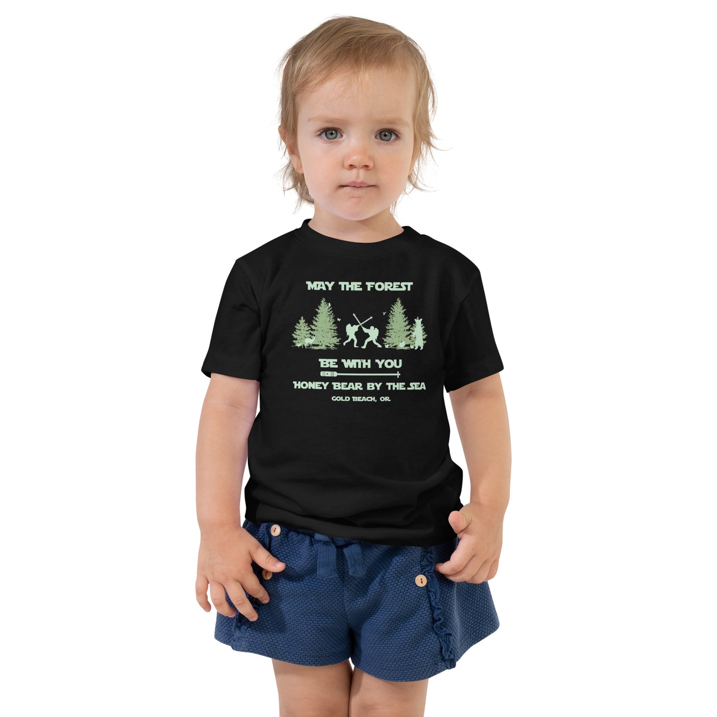 May the Forest Be With You Honey Bear By the Sea Gold Beach, OR Toddler Tee