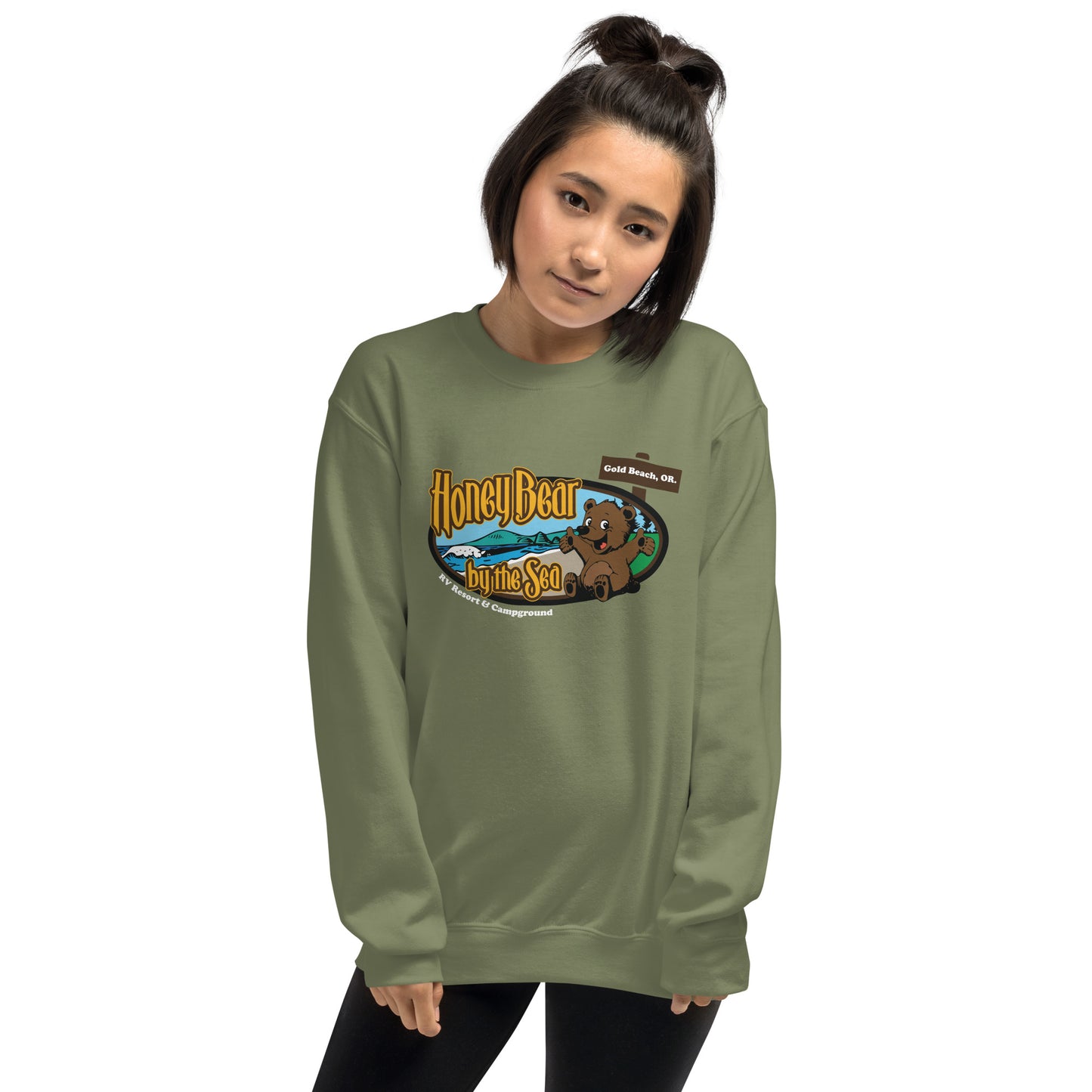 Honey Bear By the Sea Logo Unisex Crewneck Sweatshirt