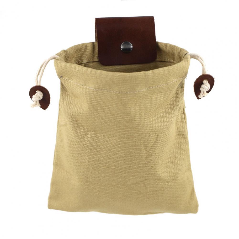1pc Portable Outdoor Foraging Bag Fruit Picking Pouch Collapsible Berry Puch Storage Leather Bushcraft Canvas Bag Hiking Camping