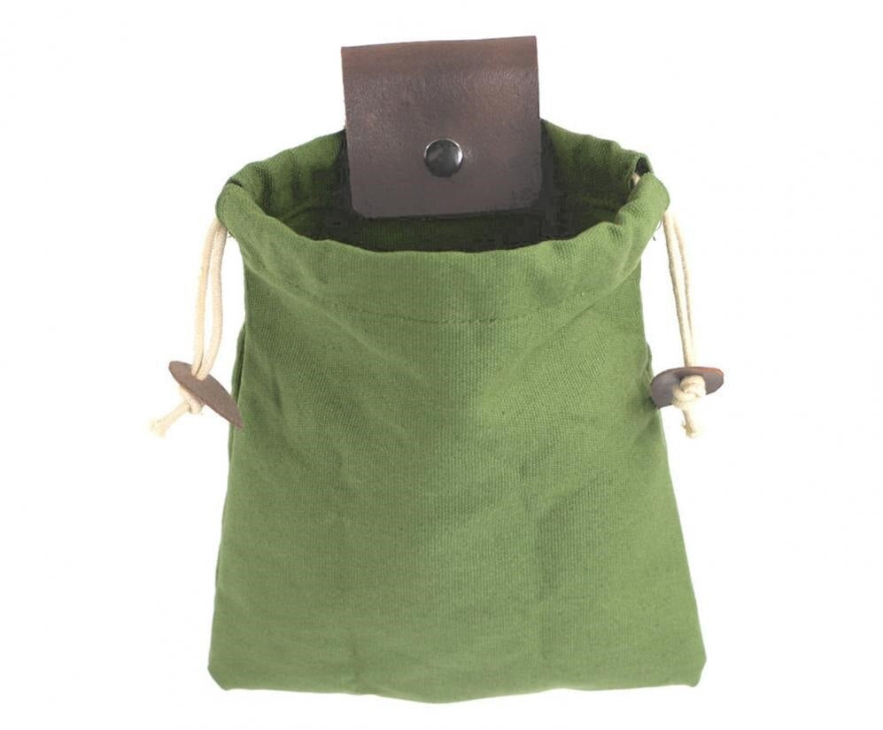 1pc Portable Outdoor Foraging Bag Fruit Picking Pouch Collapsible Berry Puch Storage Leather Bushcraft Canvas Bag Hiking Camping