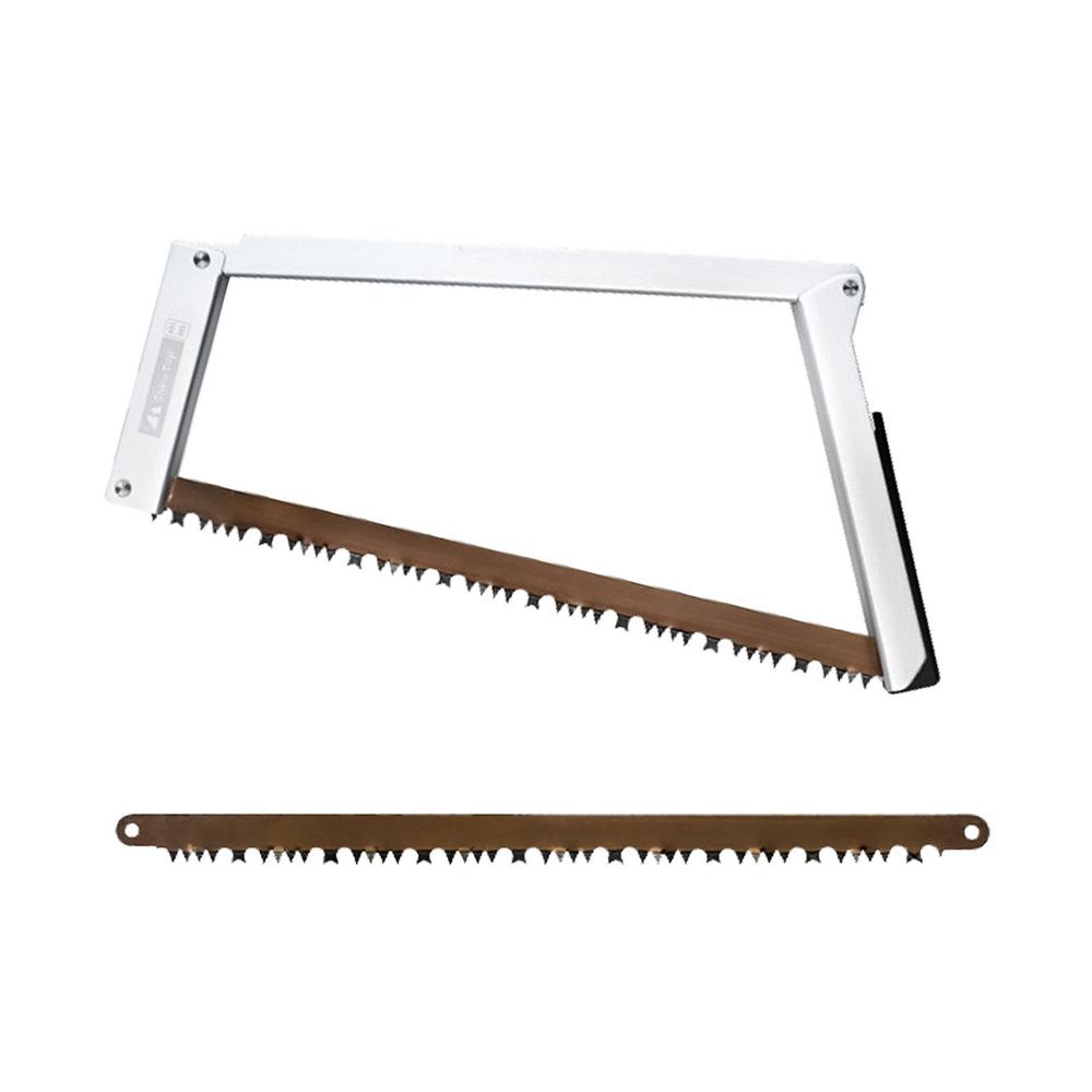 Folding Saw Aluminium Alloy Camping Handsaw Rugged Leather Sheath All Purpose Blade Gardening Outdoor Tools