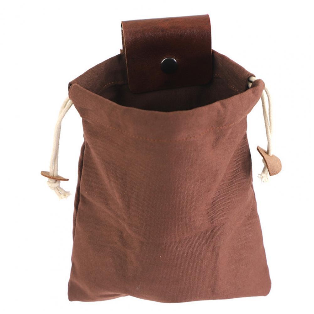 1pc Portable Outdoor Foraging Bag Fruit Picking Pouch Collapsible Berry Puch Storage Leather Bushcraft Canvas Bag Hiking Camping