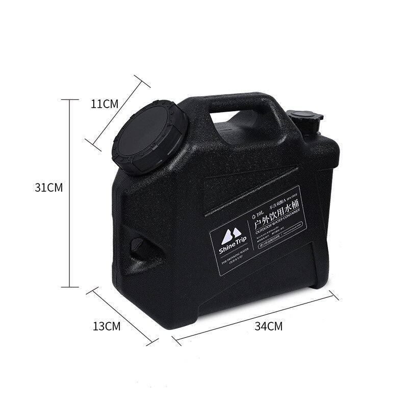 Shine Trip 10L Water Storage Containers with Faucet BPA-Free Portable Large Water Bucket Jug Tank for Camping Outdoor Hiking